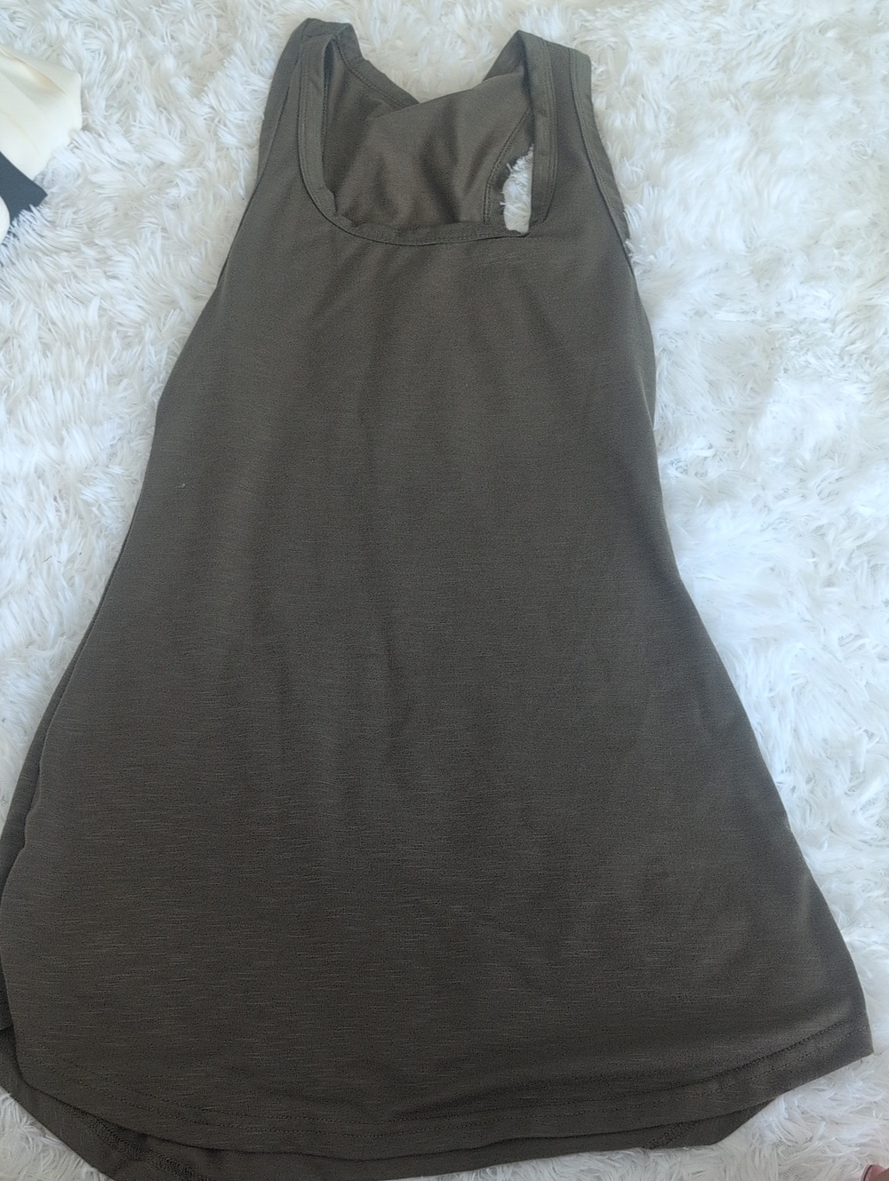 SHEIN Olive Racerback Tank Top